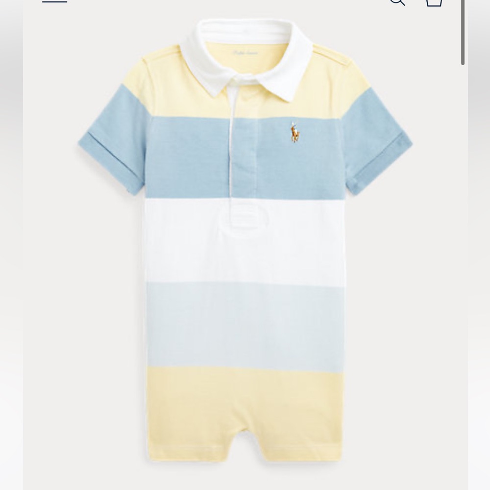 Ralph Lauren striped jersey shortall NWT